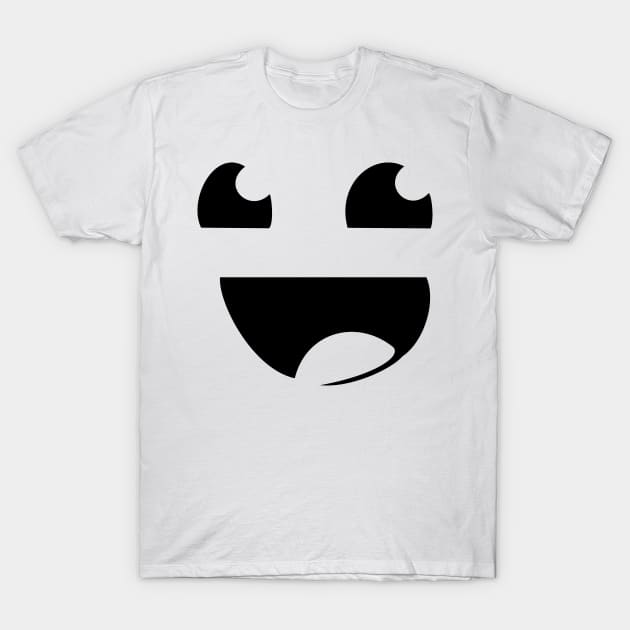 Excited Emoji / Yellow Emoticon, Pumpkin Face Style T-Shirt by SolarCross